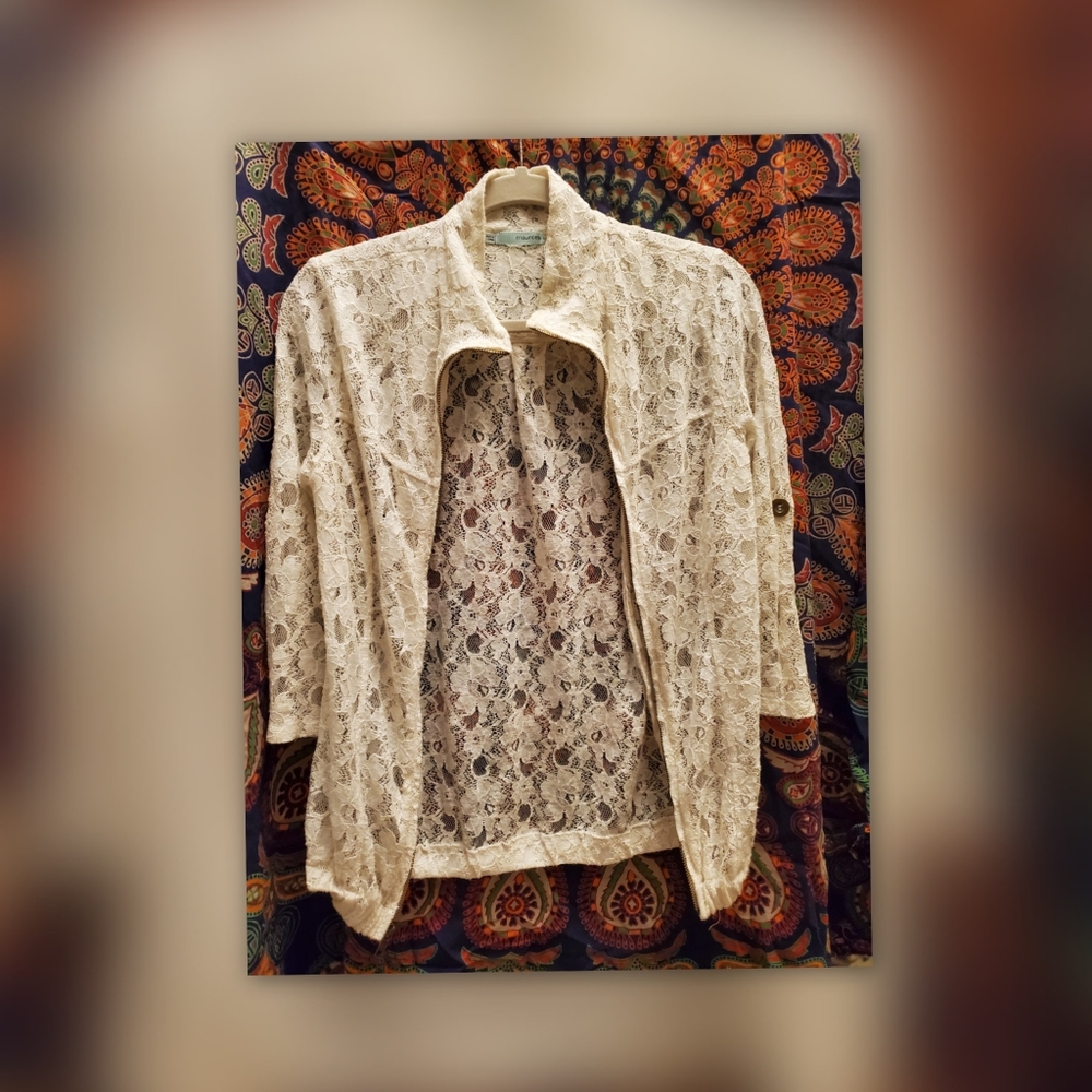 Lace Bomber Jacket - Picture 4 of 4